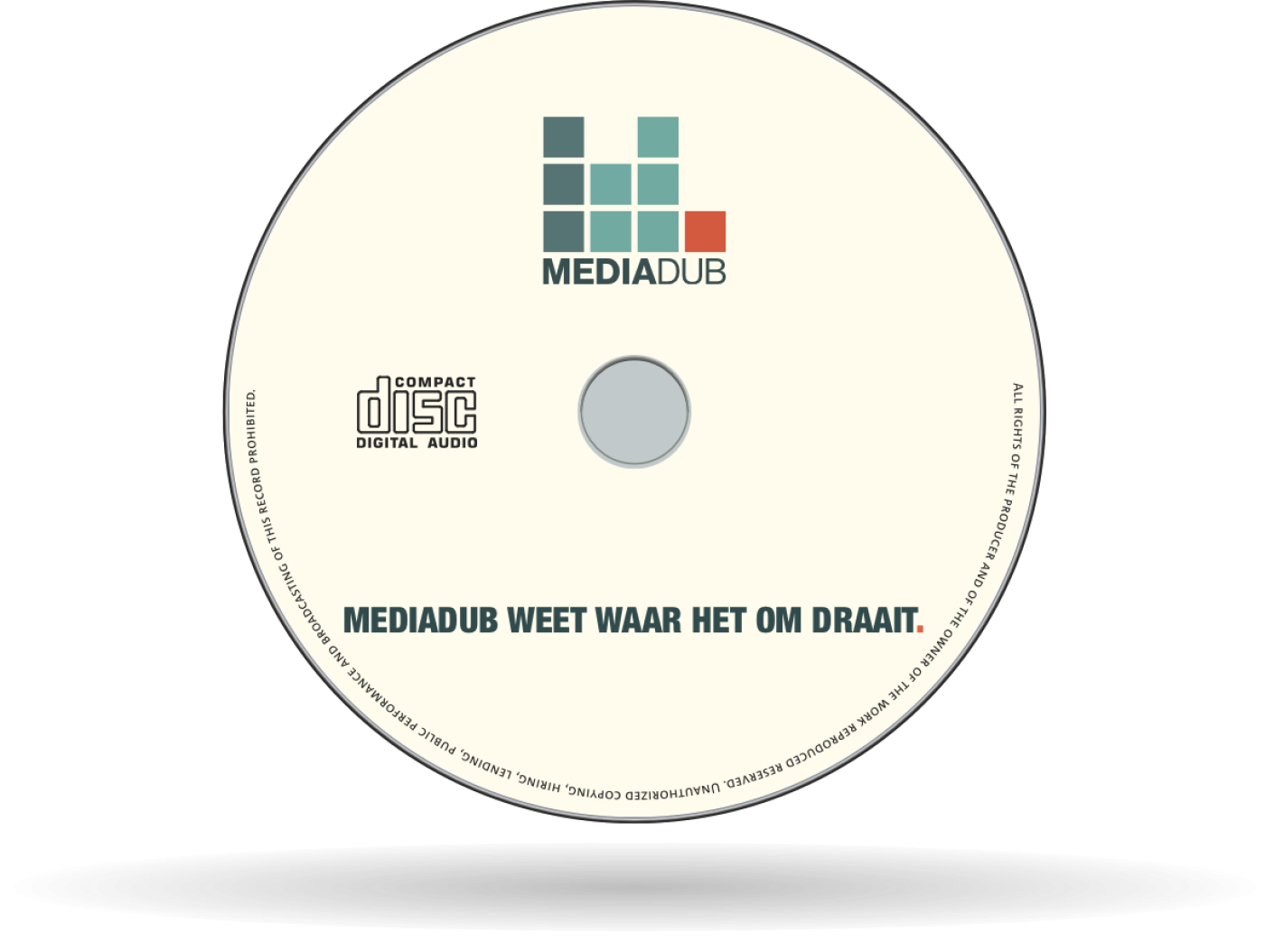 Mediadub zeefdruk op witte of gekleurde  basis