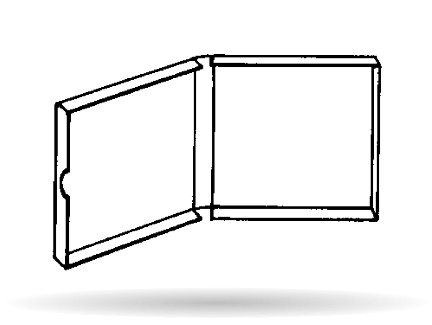 Mediadub bedrukte clamshell