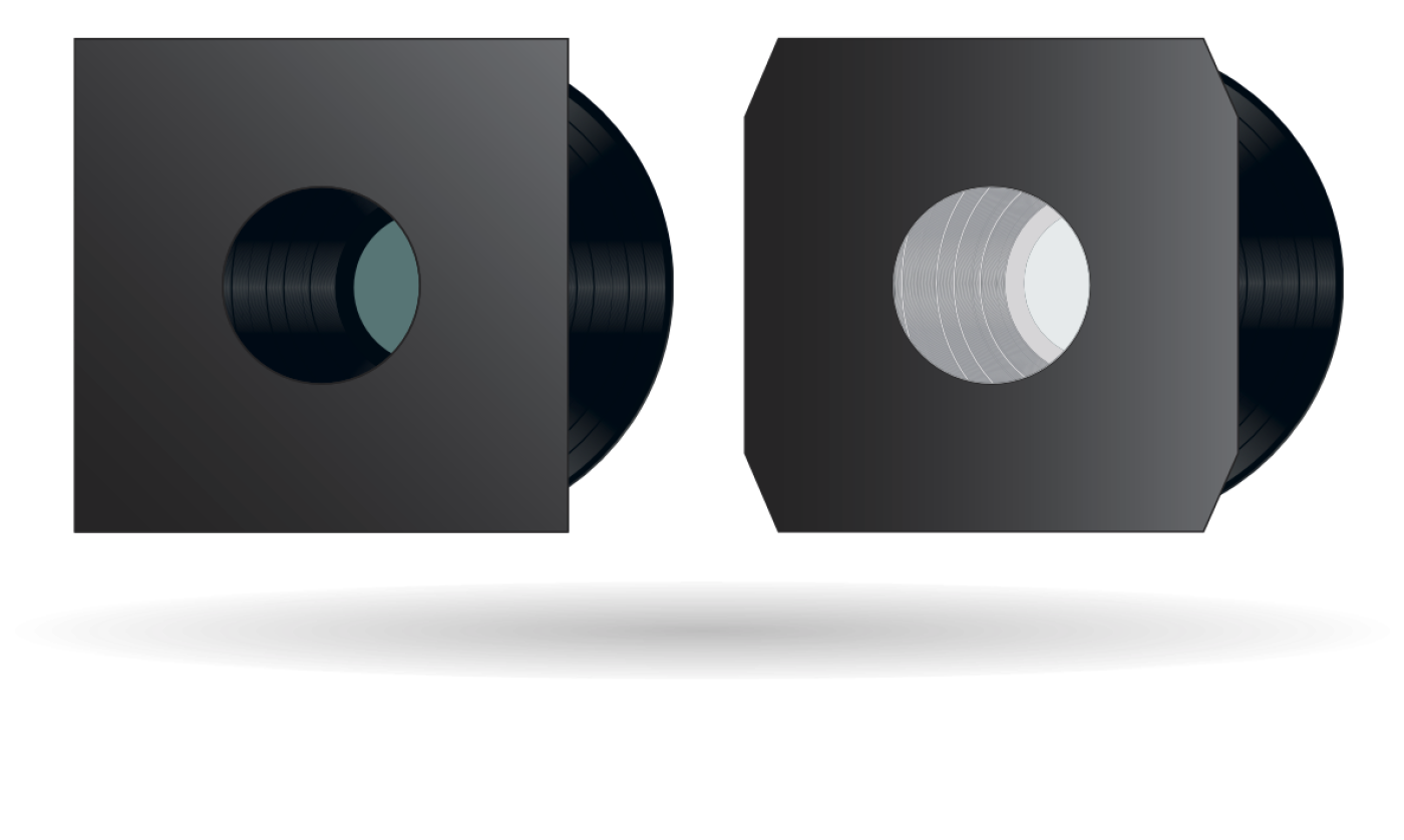 Mediadub zwarte papieren binnenhoezen