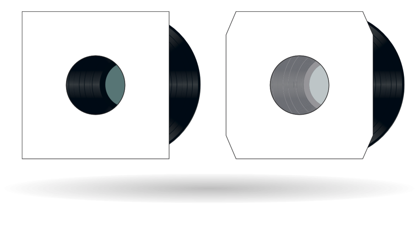 Mediadub witte papieren binnenhoezen